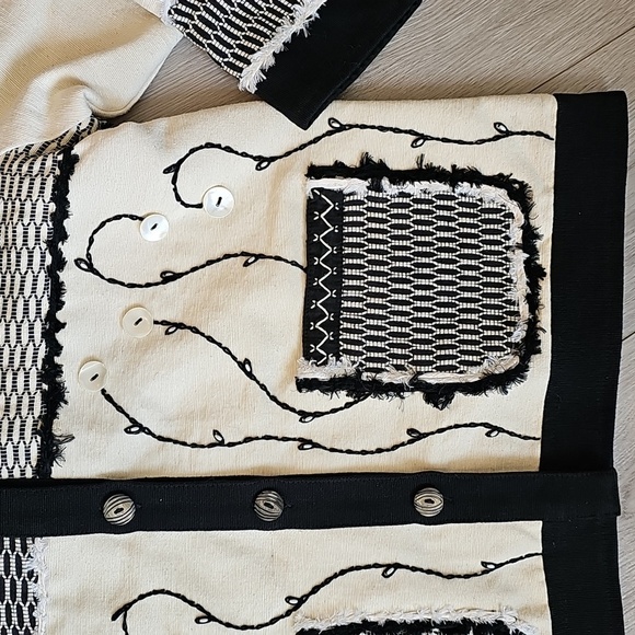 Vintage Yak Magik Silk Boho Art To Wear Jacket Embroidered Applique, Med - Picture 12 of 17